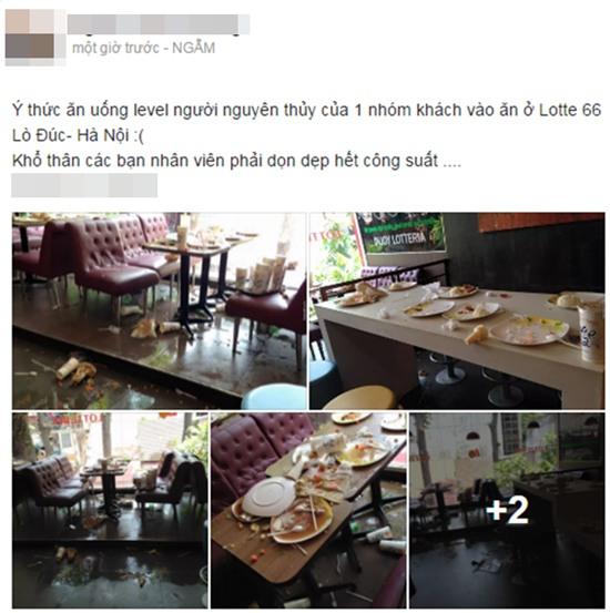 Hà Nội: Cảnh bày bừa kinh hoàng tại quán Lotteria sau tiệc chia tay cuối năm của học sinh lớp 4 - Ảnh 1.