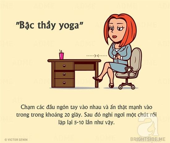 10 động tác tập tại văn phòng
