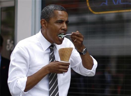 Hình ảnh Tổng thống Obama ăn gì ? số 2