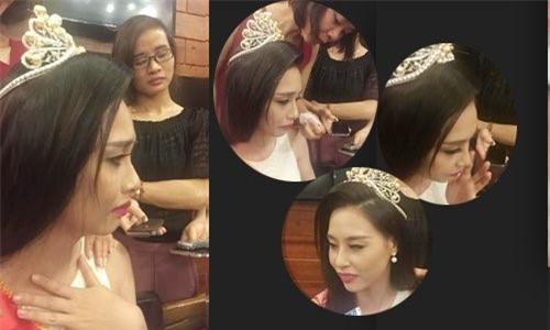 Hoa hau Bien khoc nuc no khi noi ve tin don mua giai hinh anh 1