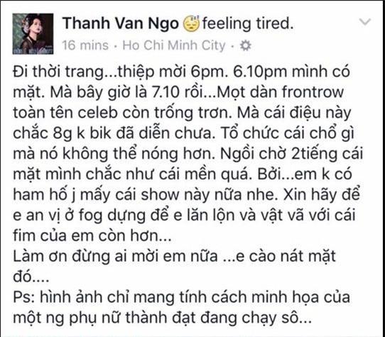 Từ bức xúc của Ngô Thanh Vân, đã đến lúc nghệ sĩ trẻ nên ý thức hơn về giờ giấc dự sự kiện - Ảnh 1.