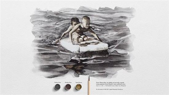 Từ nước thải hóa thành các tác phẩm hội họa ấn tượng - Ảnh 4.