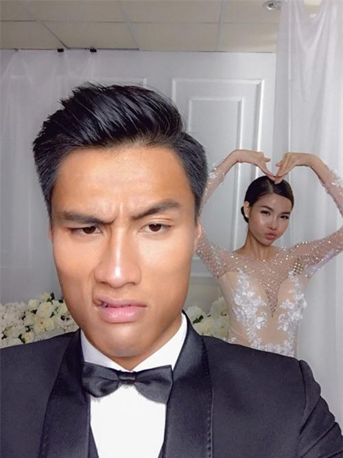 Ky Han - Mac Hong Quan tinh nghich o buoi chup anh cuoi hinh anh 5