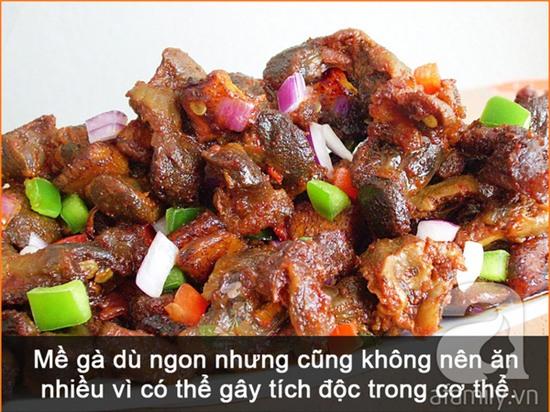 bo phan ga khong nen an