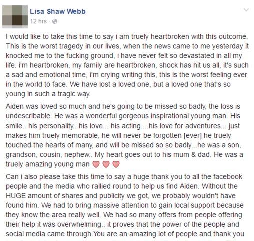 Dòng chia sẻ nghẹn ngào và lời cảm ơn từ gia đình phượt thủ người Anh Aiden Webb - Ảnh 1.