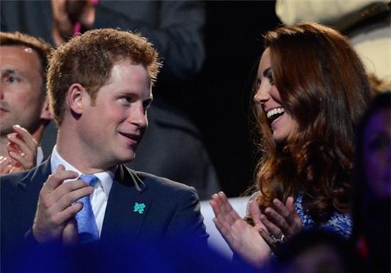 Prince Harry and Kate chatted together in the stands during the closing ceremony of the 2012 Olympics.