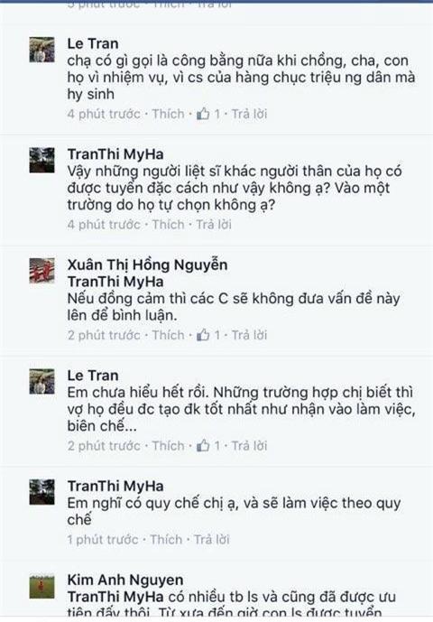 Ý kiến của giáo viên Hà đã vấp phải sự không đồng tình của không ít người. Ảnh chụp màn hình