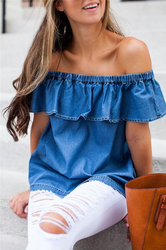 Street style thế giới tuần qua: Áo trễ vai lên ngôi, xứng danh item số 1 của mùa hè - Ảnh 9.