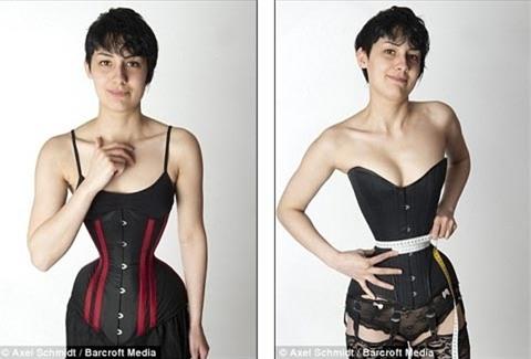 Michele Kobke cũng không hề kém cạnh khi có vòng eo 40 cm.