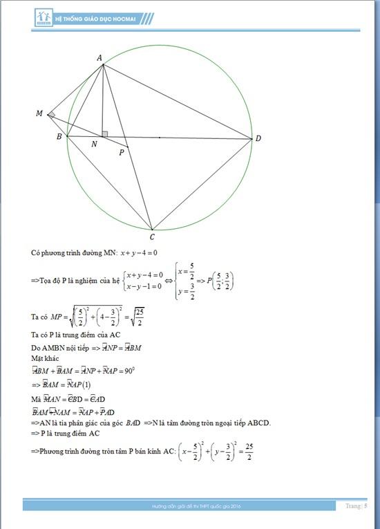 Đáp án đề thi môn toán 2016, kỳ thi THPT Quốc gia năm 2016, đáp án môn toán, đáp án đề thi môn toán, đáp án tốt nghiệp môn toán