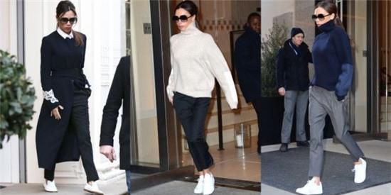 Victoria Beckham gay hieu ung thoi trang vi di sneaker hinh anh 2