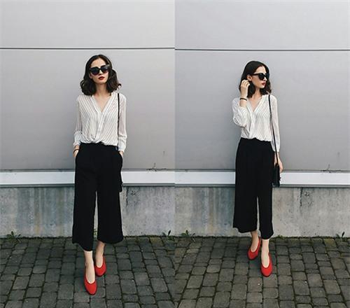 Mùa hè diện đồ công sở sang chảnh với quần ống rộng - 2