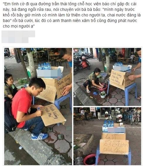 Cu ba cung cap nuoc mien phi 'cuu nang' Ha Noi hinh anh 1