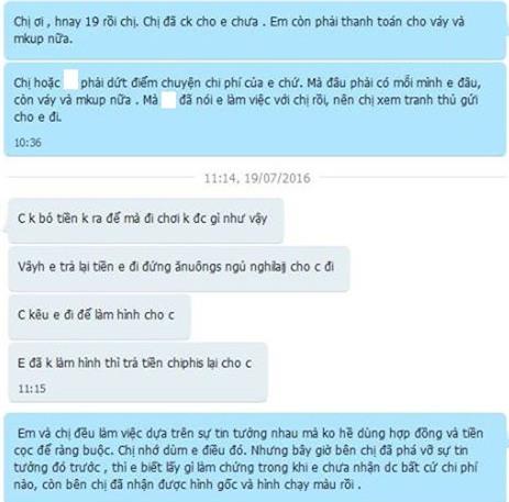 quỵt tiền chụp ảnh cưới