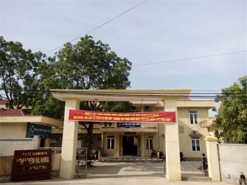 Bệnh viện Đa khoa huyện Nông Cống, tỉnh Thanh Hóa - nơi vừa xảy ra sự cố cắt nhầm 2 niệu quản của sản phụ Ảnh: TUẤN MINH