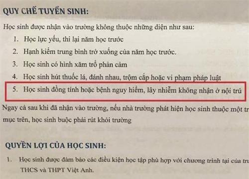 Sở GD&ĐT: “Trường không nhận HS đồng tính ở nội trú là hợp lý” - 1