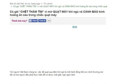 Cô gái ngủ trưa ở Sài Gòn bất ngờ trở thành nạn nhân chết thâm tím vì mở quạt - Ảnh 2.