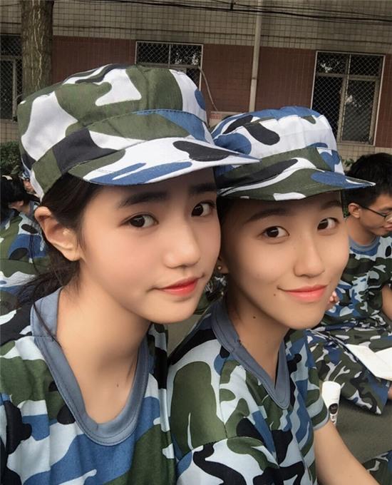 Chùm ảnh: Những nữ thần xinh đẹp bậc nhất trong mùa học quân sự ở Trung Quốc - Ảnh 3.