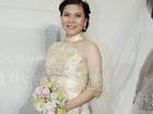 Bà bầu Mỹ Dung tha thướt áo dài trong ngày cưới