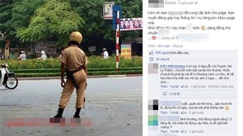 Thế đứng 'khó đỡ' của CSGT ở Hà Nội