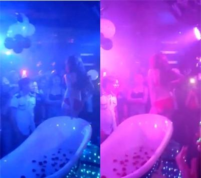 Xôn xao màn tắm sữa