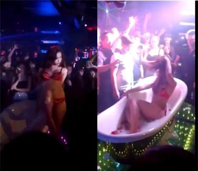 Xôn xao màn tắm sữa