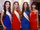 Hà Anh 'đọ sắc' với 3 Hoa hậu toàn cầu 2013