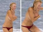 'Chết ngất' với màn ngực trần tắm biển của 'Quả bom sex' - Jessica Alba khoe dáng mượt mà