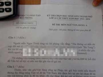 Choáng vì đề thi HSG Văn TP Hải Phòng hỏi về Bà Tưng, Ngọc Trinh