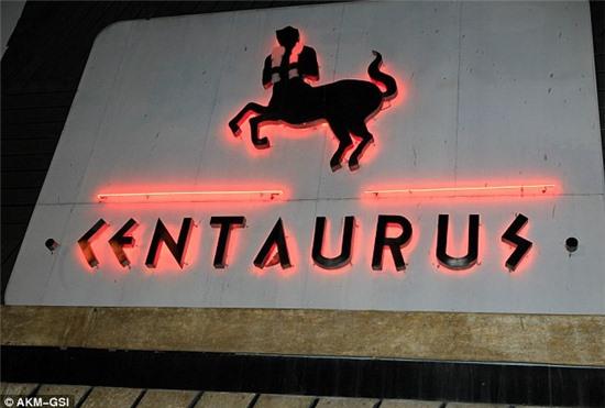 Seedy sight: Centaurus is said to be a popular brothel in Brazil, and Justin was seen leaving the establishment on Friday 
