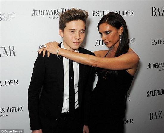 It's all relative: Cuddling up on the red carpet as they made their way into the bash, the mother-son duo made for an adorable pair as they affectionately embraced while posing for photographs together