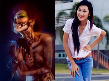 Nữ sinh 9X khỏa thân để vẽ lên cơ thể