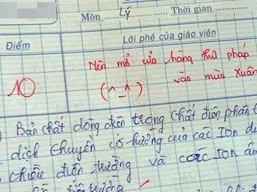 Thầy giáo có lời phê xì tin được trò gọi là 'Super Nhân'