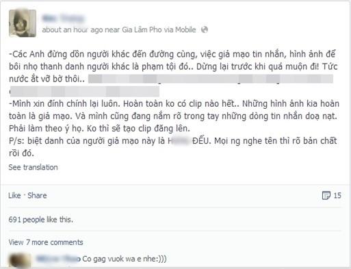 Người tự xưng là bạn trai cũ của 