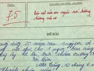 Bài văn lớp 9 'chém gió' nhận lời phê ngoài sức tưởng tượng