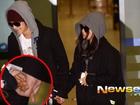 Kim Bum và Moon Geun Young nắm chặt tay tại sân bay Incheon