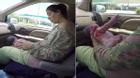 Cận cảnh người phụ nữ tự sinh con trên ô tô