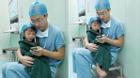 Hình ảnh bác sĩ trẻ dỗ dành bệnh nhi trước khi phẫu thuật gây bão trên mạng xã hội
