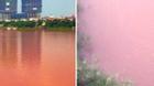 Xôn xao hình ảnh nước sông Hồng đột ngột chuyển màu lạ