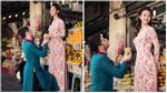 Jennifer Phạm được trai tây quỳ giữa chợ Bến Thành tặng trái cây