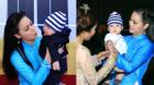 Nhật Kim Anh ôm con trai 5 tháng tuổi lên trường quay