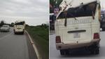 Quảng Ninh: Xe khách biến dạng tan nát vẫn bon bon lưu thông trên đường