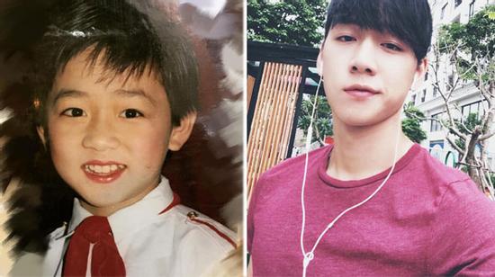 Lộ ảnh thời thơ ấu như con gái của hot boy 