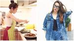 Facebook 24h: Hà Hồ diện style cá tính xuống phố - Elly Trần đảm đang vào bếp