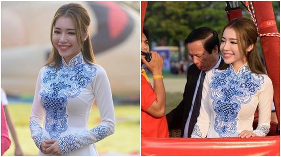 Elly Trần khoe dáng bên khinh khí cầu