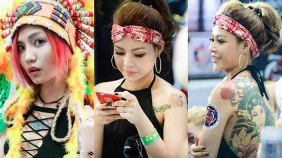 Các cô gái khoe hình xăm khủng tại lễ hội xăm lớn nhất Hà thành