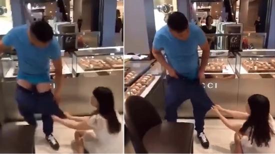Nằng nặc đòi mua đồng hồ Gucci, cô gái trẻ kéo tụt quần bạn trai ngay giữa cửa hàng