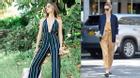 Sao ngoại diện jumpsuit kẻ sọc, ai mặc đẹp hơn?