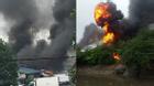 Cháy xe bồn chở xăng ở Hoàng Mai, khói bốc cao hàng chục mét