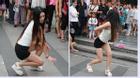 Xôn xao màn nhảy sexy nơi công cộng của cô gái TQ